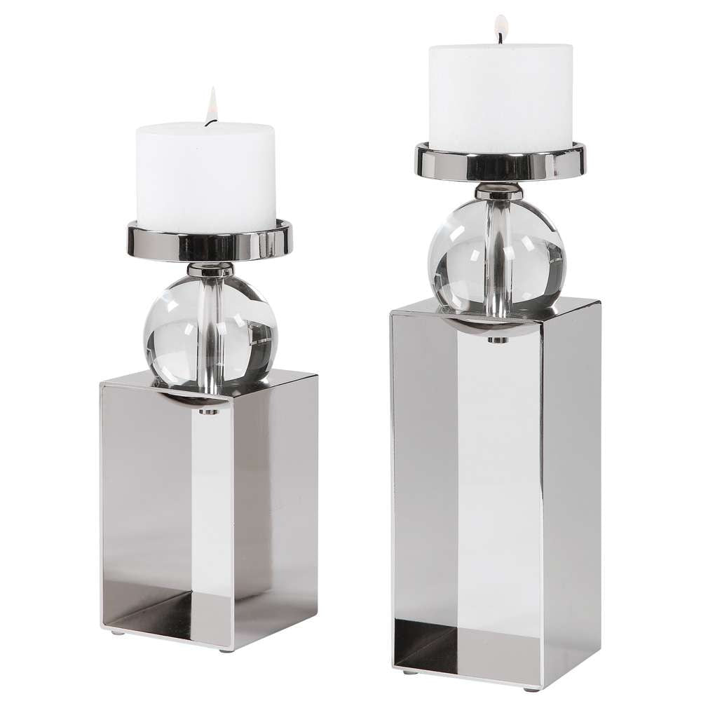 Uttermost - Lucian Nickel Candleholders, Set/2 - 17561 veiw 2