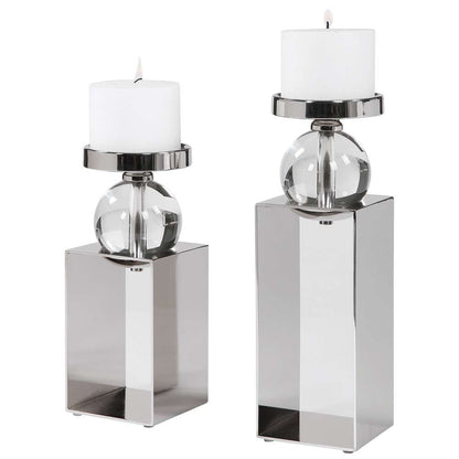 Uttermost - Lucian Nickel Candleholders, Set/2 - 17561 veiw 2