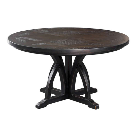 Uttermost - Maiva Round Black Dining Table - 25861 veiw 1