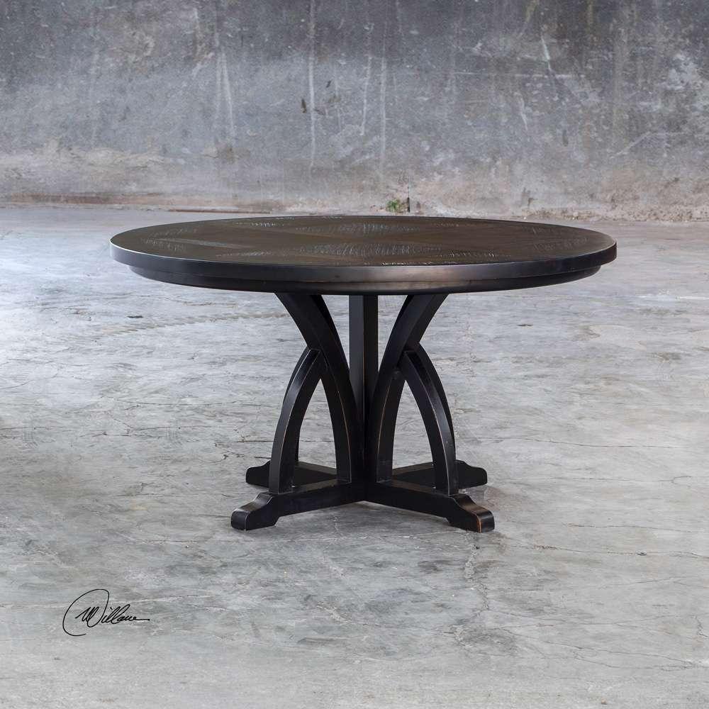 Uttermost - Maiva Round Black Dining Table - 25861 veiw 3