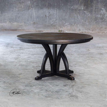 Uttermost - Maiva Round Black Dining Table - 25861 veiw 3