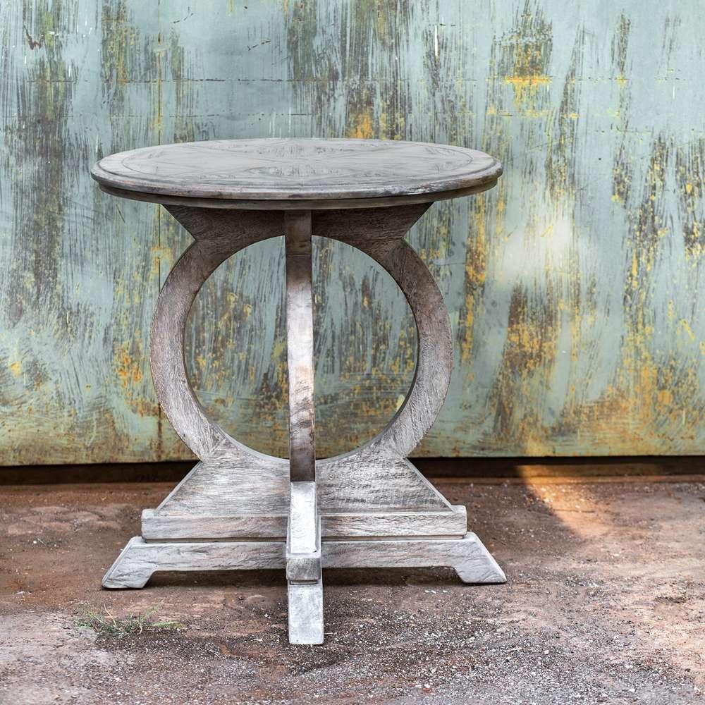 Uttermost - Maiva White Side Table - 25426 veiw 4