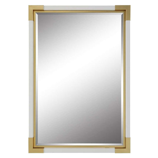 Uttermost - Malik White & Gold Mirror - 09879 veiw 1