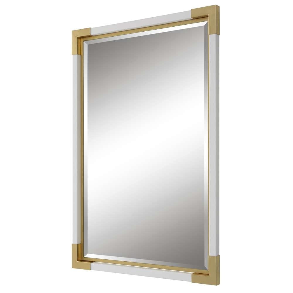 Uttermost - Malik White & Gold Mirror - 09879 veiw 3