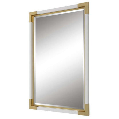 Uttermost - Malik White & Gold Mirror - 09879 veiw 3