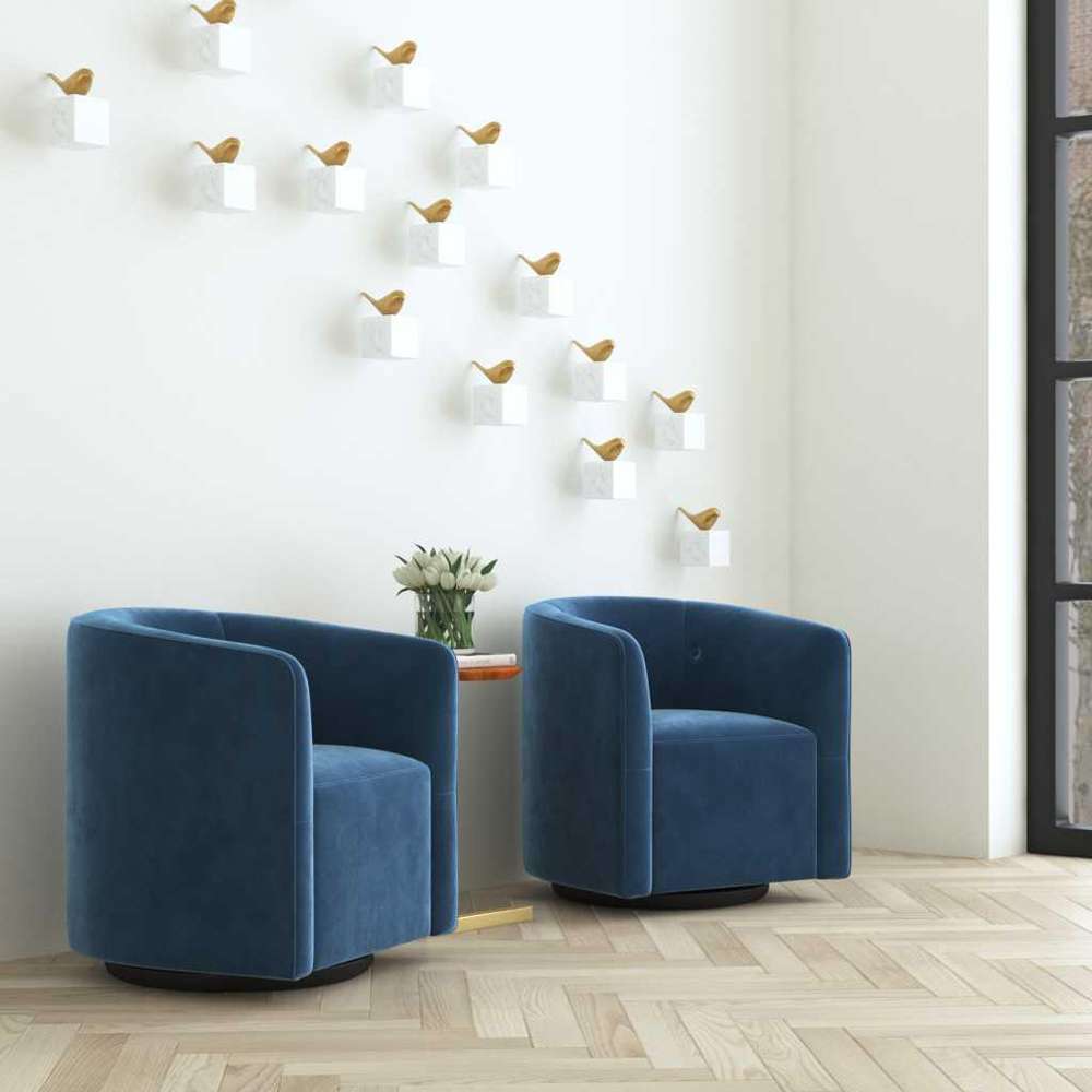 Uttermost - Mallorie Blue Swivel Chair - 23491 veiw 4