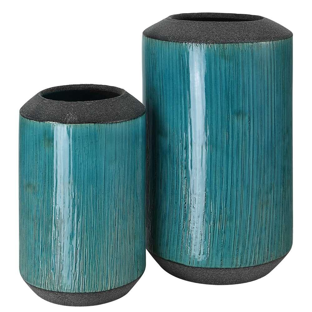Uttermost - Maui Aqua Blue Vases (Set of 2) - 18064 veiw 1