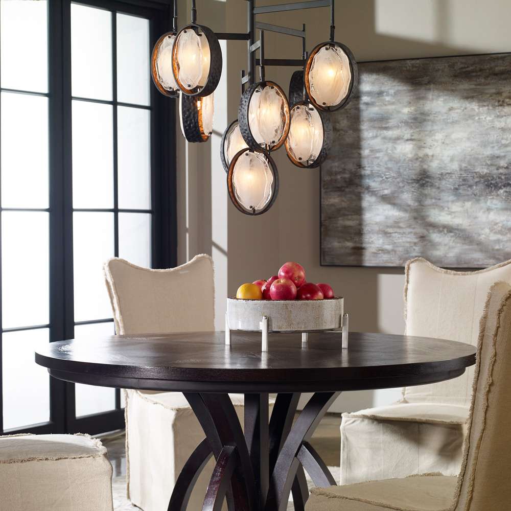 Uttermost - Maxin Dark Bronze 9 Light Chandelier - 21317 veiw 3
