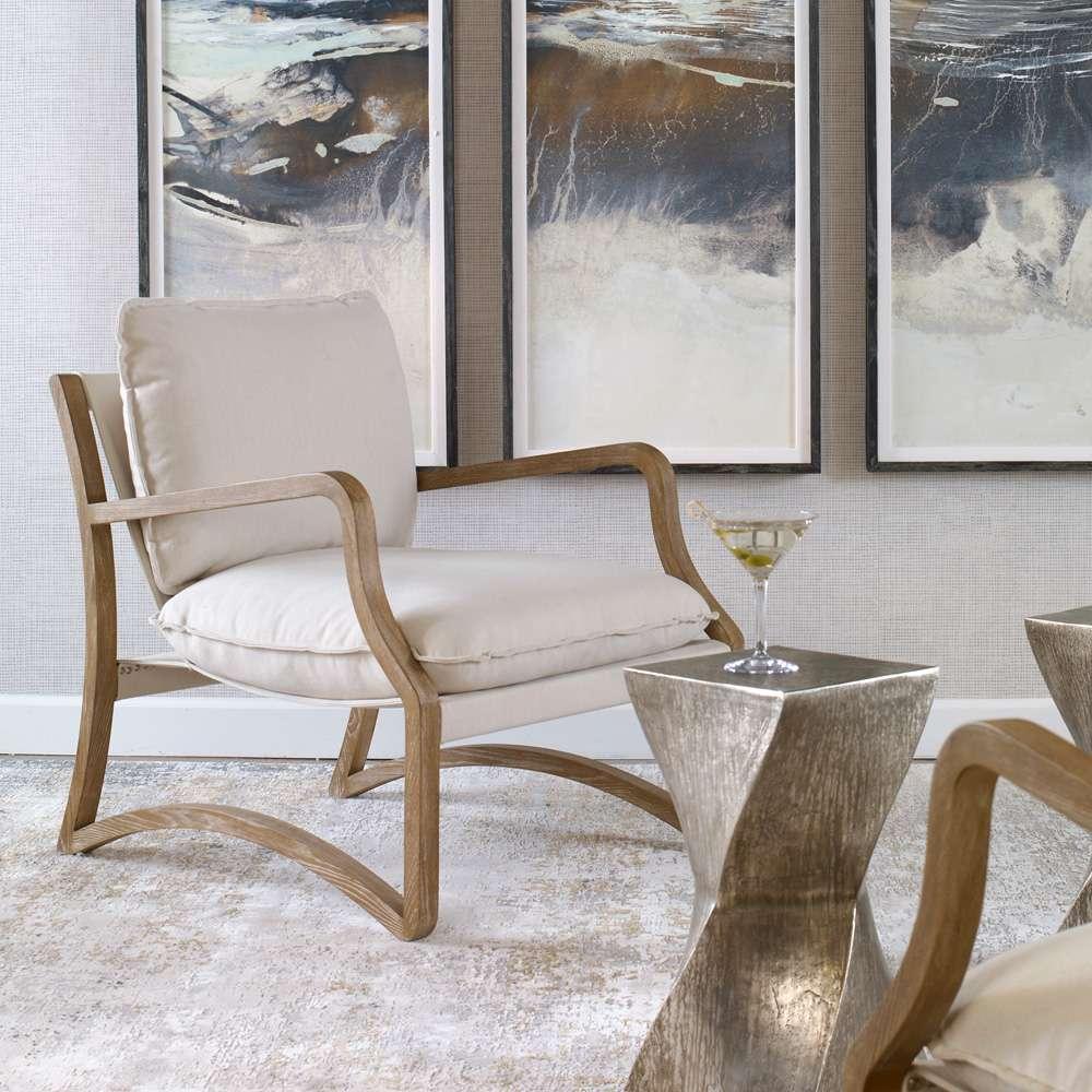 Uttermost - Melora Solid Oak Accent Chair - 23712 veiw 2
