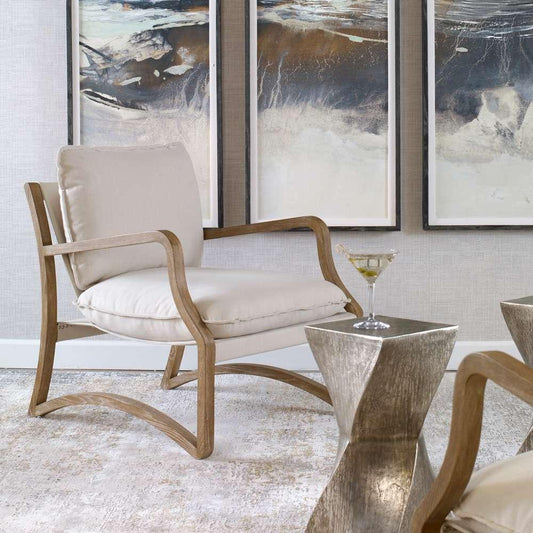 Uttermost - Melora Solid Oak Accent Chair - 23712 veiw 2