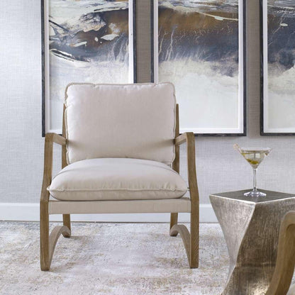 Uttermost - Melora Solid Oak Accent Chair - 23712 veiw 4