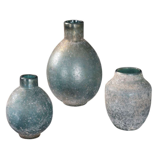 Uttermost - Mercede Weathered Blue-Green Vases (Set of 3) - 18844 veiw 1