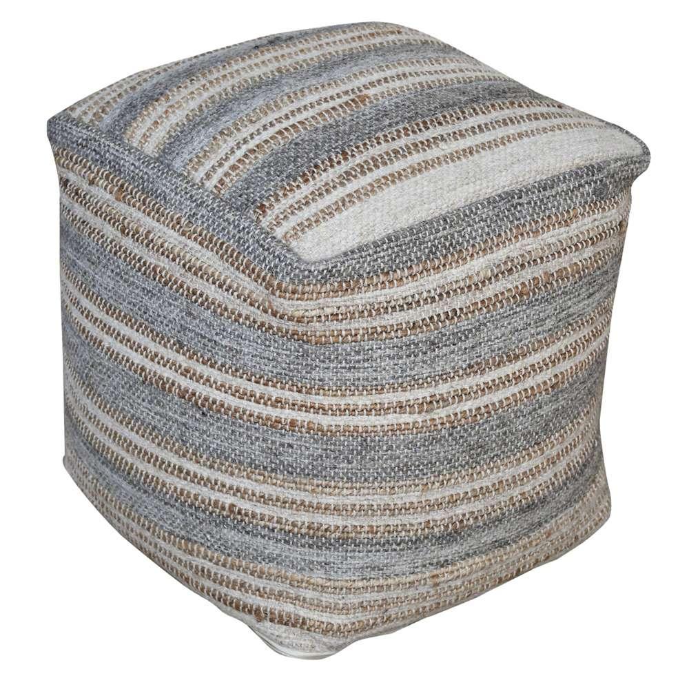 Uttermost - Mesick Handwoven Gray Pouf - 23967 veiw 1