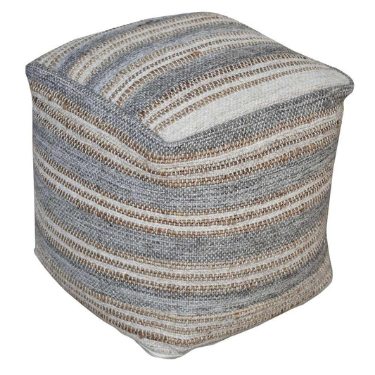 Uttermost - Mesick Handwoven Gray Pouf - 23967 veiw 1