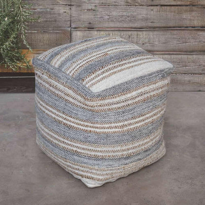 Uttermost - Mesick Handwoven Gray Pouf - 23967 veiw 2