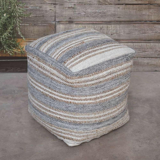 Uttermost - Mesick Handwoven Gray Pouf - 23967 veiw 2