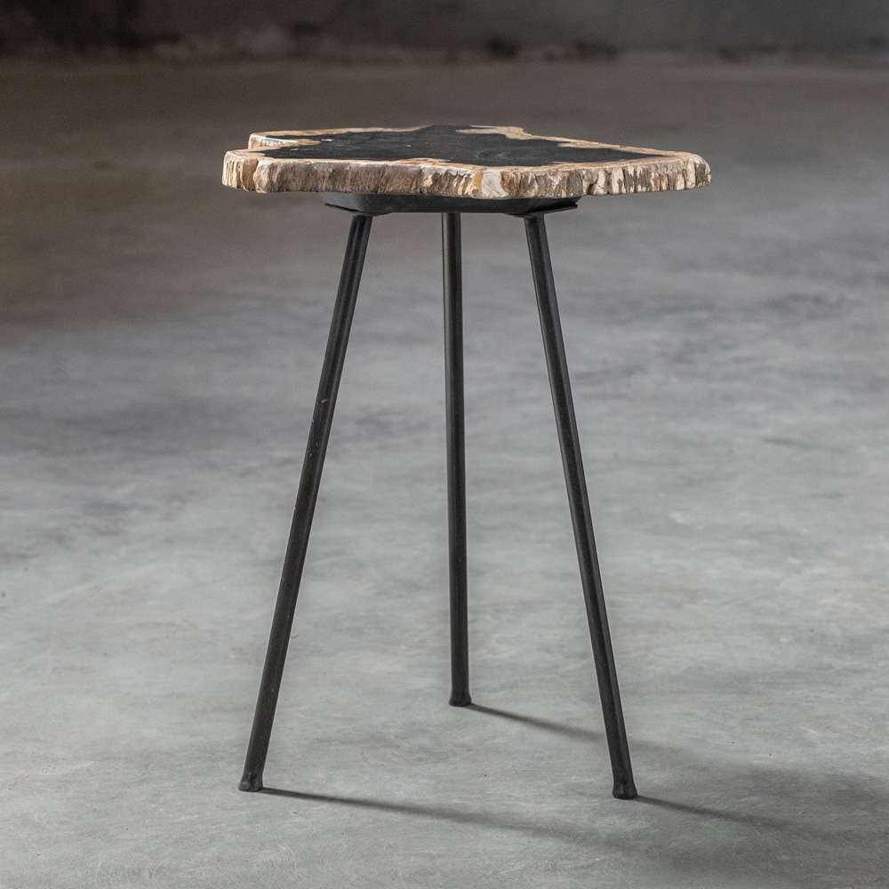 Uttermost - Mircea Petrified Wood Accent Table - 25461 veiw 3