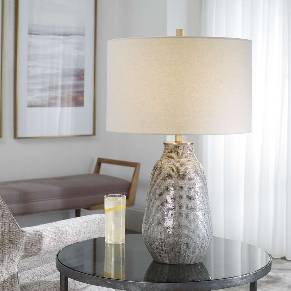 Uttermost - Monacan Gray Textured Table Lamp - 28484-1 veiw 4