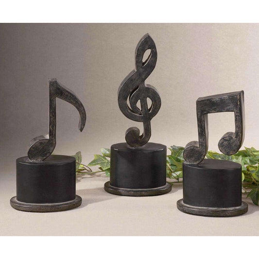Uttermost - Music Notes Metal Figurines, Set/3 - 19280 veiw 2
