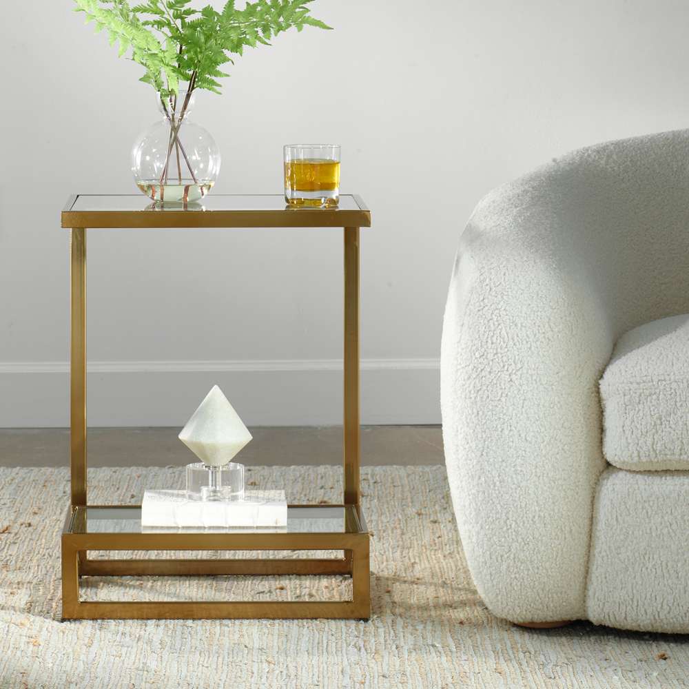 Uttermost - Musing Brushed Brass Accent Table - 22913 veiw 4