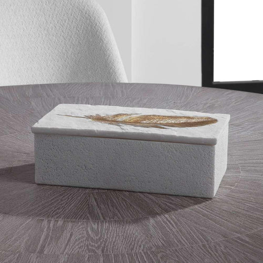 Uttermost - Nephele White Stone Box - 17724 veiw 2