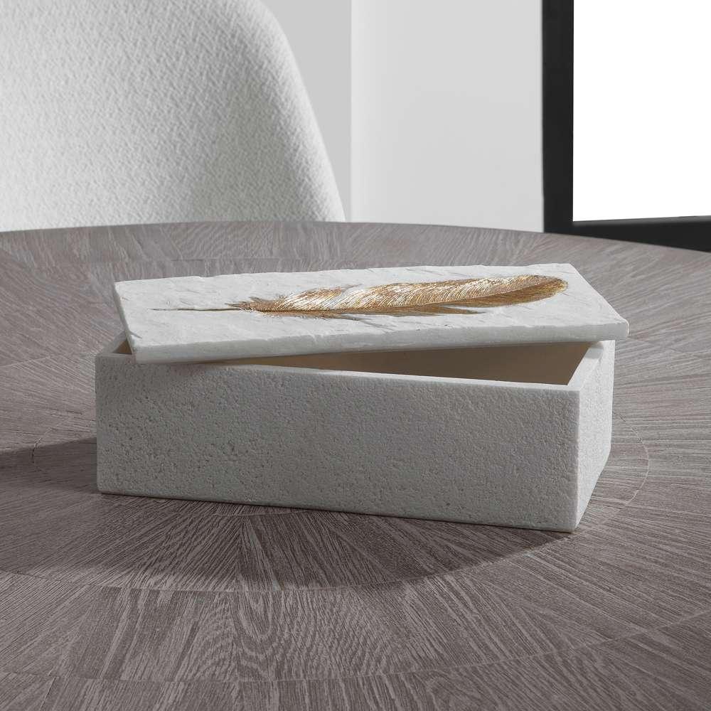 Uttermost - Nephele White Stone Box - 17724 veiw 4
