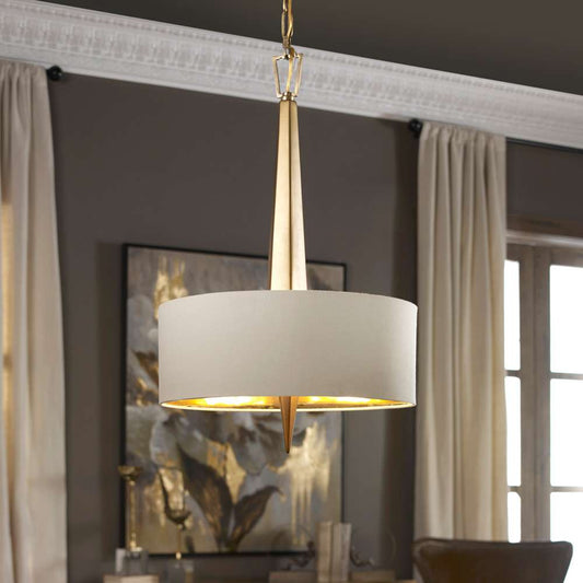 Uttermost - Obeliska 3 Light Gold Chandelier - 21264 veiw 2
