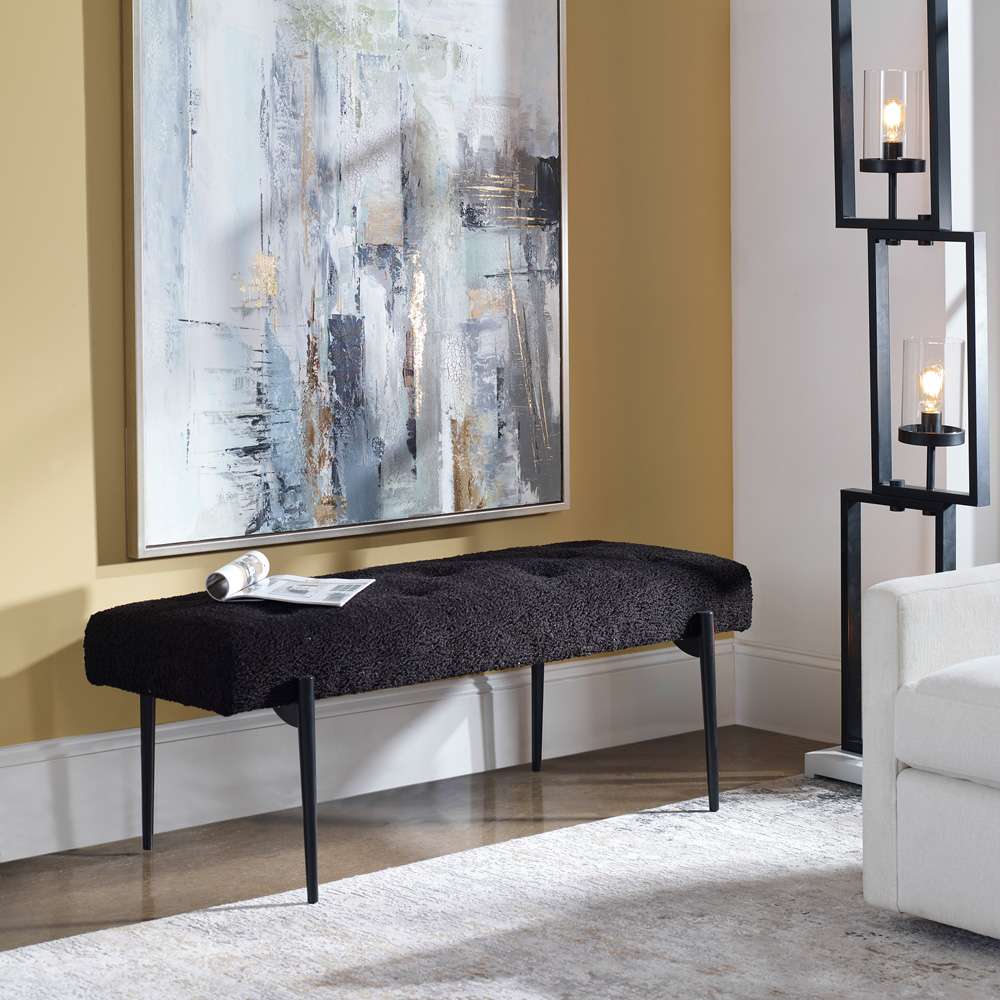 Uttermost - Olivier Modern Black Bench - 23719 veiw 2