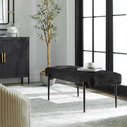 Uttermost - Olivier Modern Black Bench - 23719 veiw 4