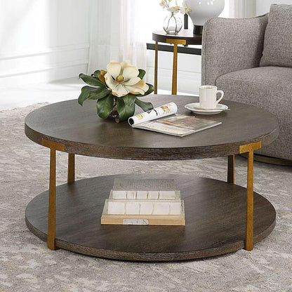 Uttermost - Palisade Round Wood Coffee Table - 25555 veiw 3