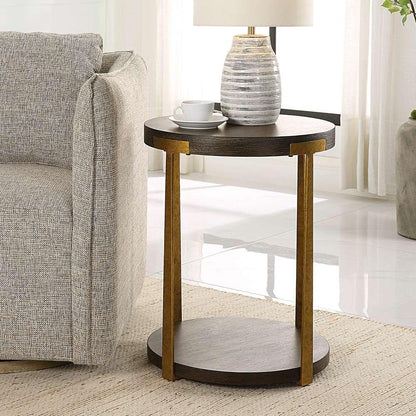 Uttermost - Palisade Round Wood Side Table - 25554 veiw 2