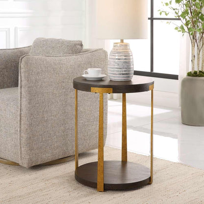 Uttermost - Palisade Round Wood Side Table - 25554 veiw 4