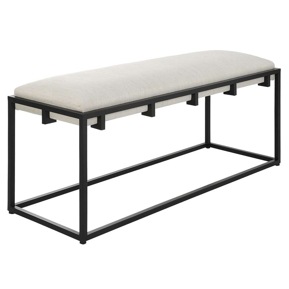 Uttermost - Paradox Iron & Fabric Bench - 23674 veiw 3