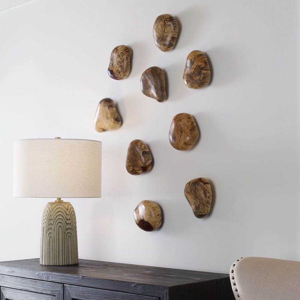 Uttermost - Pebbles Blonde Wood Wall Decor, Set of 9 - 04324 view 3