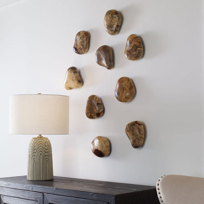 Uttermost - Pebbles Blonde Wood Wall Decor, Set of 9 - 04324 view 3
