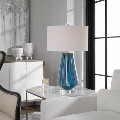 Uttermost - Pescara Teal-Gray Glass Lamp - 27225-1 veiw 3