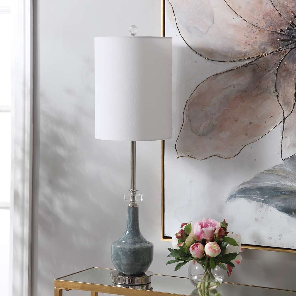Uttermost - Piers Mottled Blue Buffet Lamp - 29698-1 veiw 2