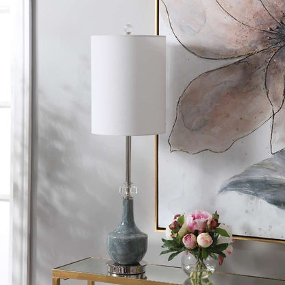 Uttermost - Piers Mottled Blue Buffet Lamp - 29698-1 veiw 2