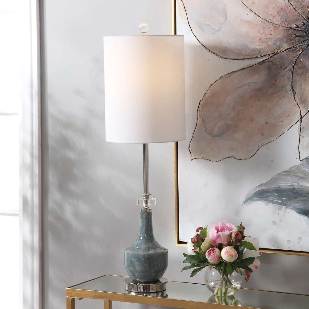 Uttermost - Piers Mottled Blue Buffet Lamp - 29698-1 veiw 4