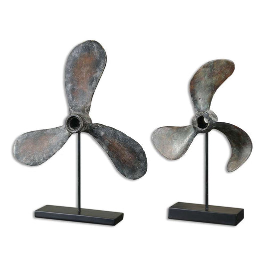 Uttermost - Propellers Rust Sculptures (Set of 2) - 19947 veiw 1