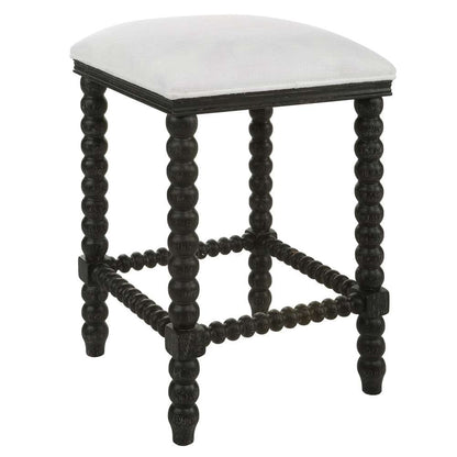 Uttermost - Pryce Black Backless Counter Stool - 23684 veiw 1