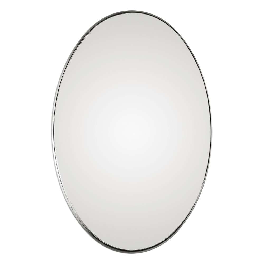 Uttermost - Pursley Brushed Nickel Oval Mirror - 09354 veiw 1