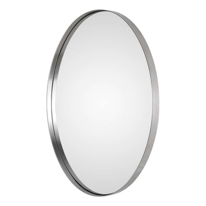 Uttermost - Pursley Brushed Nickel Oval Mirror - 09354 veiw 2
