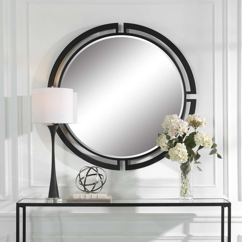 Uttermost - Quadrant Modern Round Mirror - 09878 veiw 4