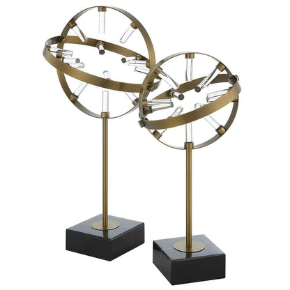 Uttermost - Realm Spherical Brass Sculptures (Set of 2) - 18087 veiw 1