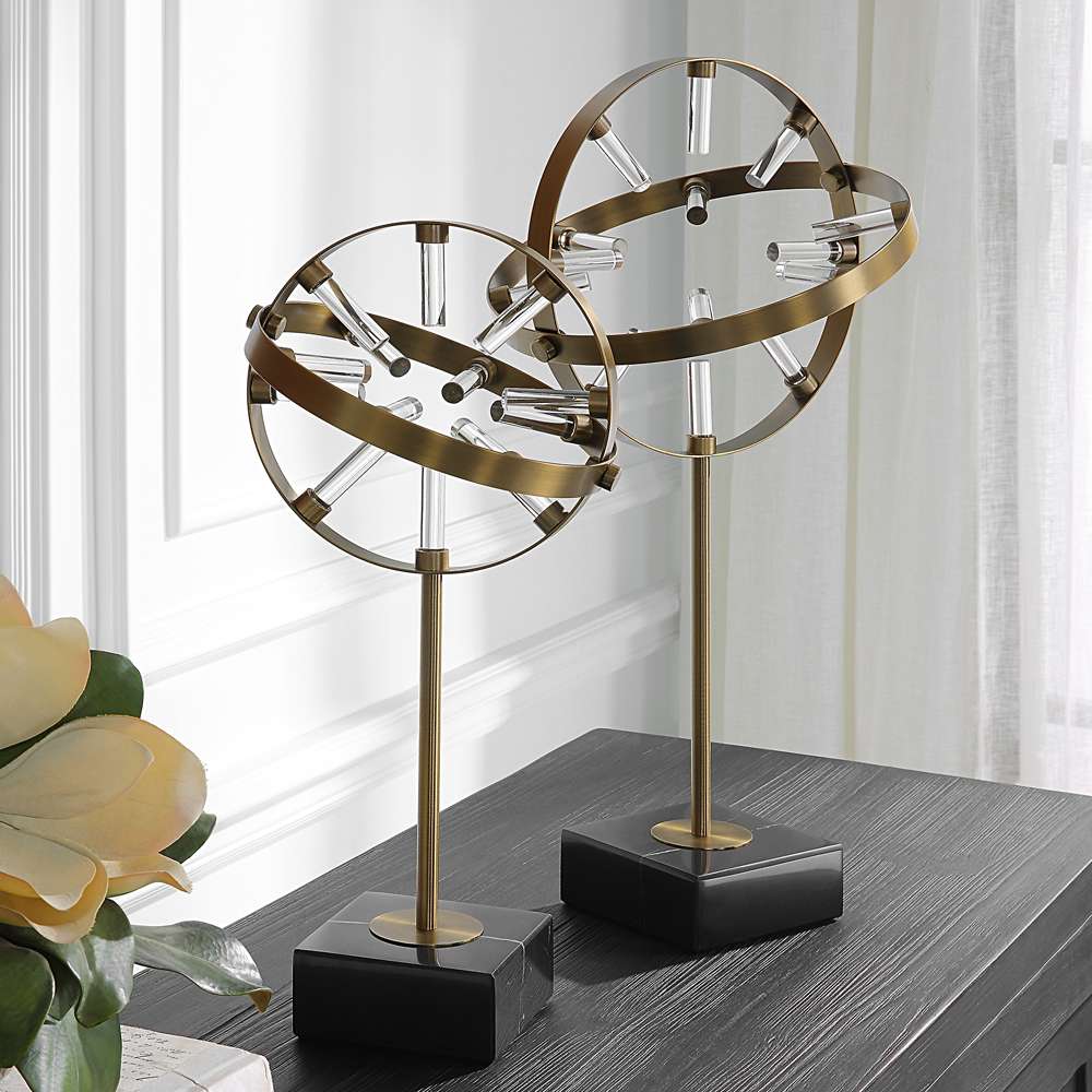 Uttermost - Realm Spherical Brass Sculptures (Set of 2) - 18087 veiw 4
