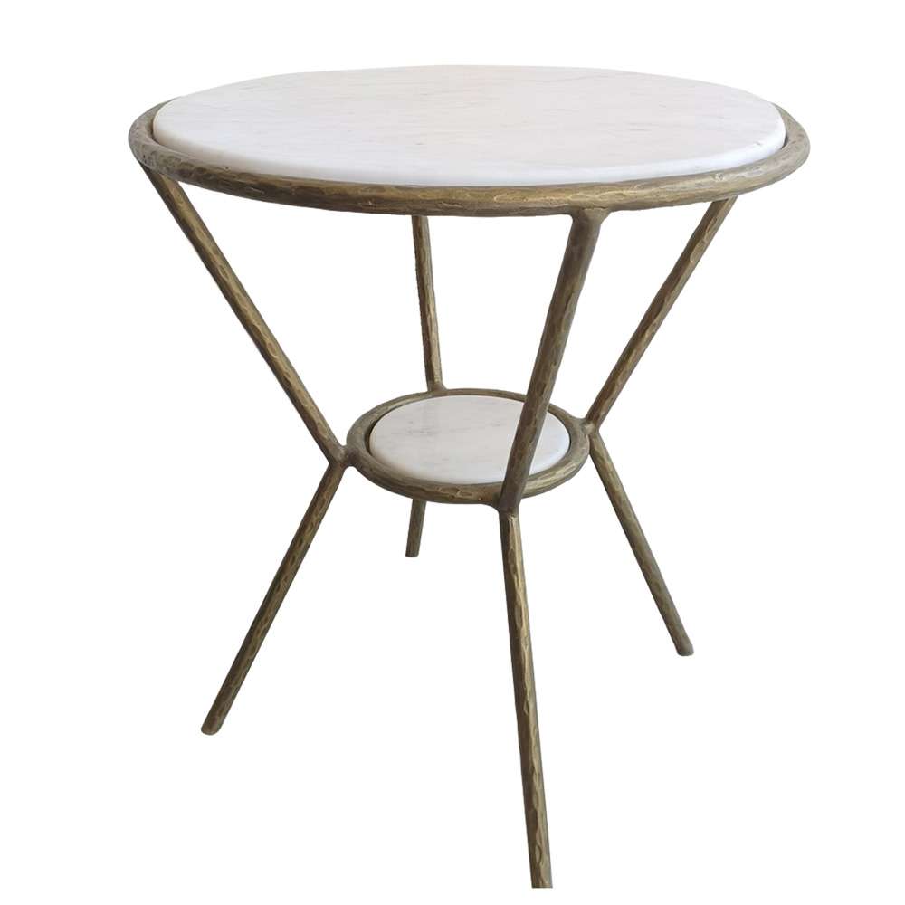 Uttermost - Refuge Round White Side Table - 22879 veiw 1