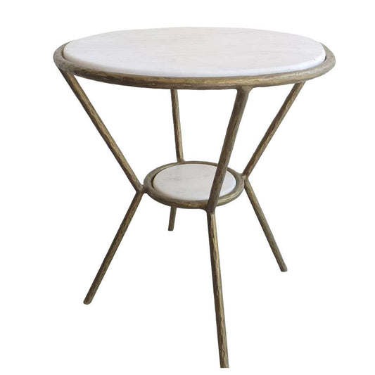 Uttermost - Refuge Round White Side Table - 22879 veiw 1