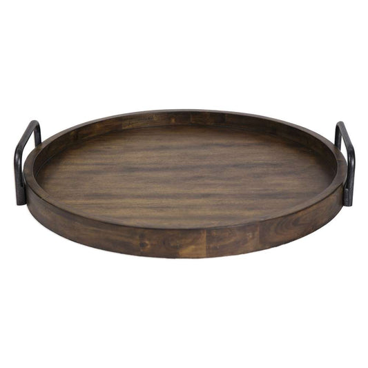 Uttermost - Reine Round Wooden Tray - 18749 veiw 1