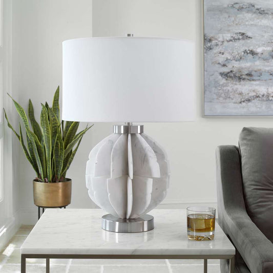 Uttermost - Repetition White Marble Table Lamp - 30015-1 veiw 2